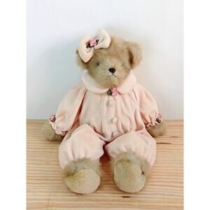 VTG Bearington Teddy Bear Pink Brown Plush Stuffed Animal Soft Toy Beanie 16”
